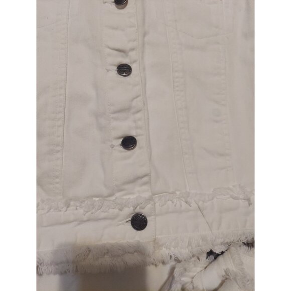 Official Harley Davidson Women's Jacket And Jeans White Fringe Size8 Motorcycle - Picture 6 of 16